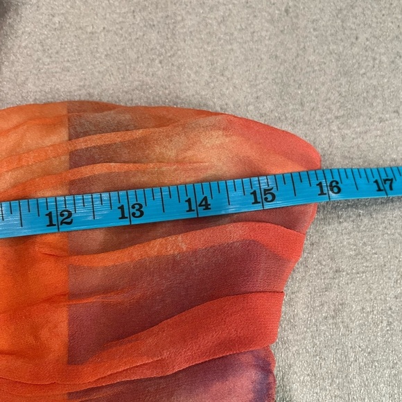 [S]Marciano multi color watercolor Summer Cross Silk dress - Picture 4 of 8